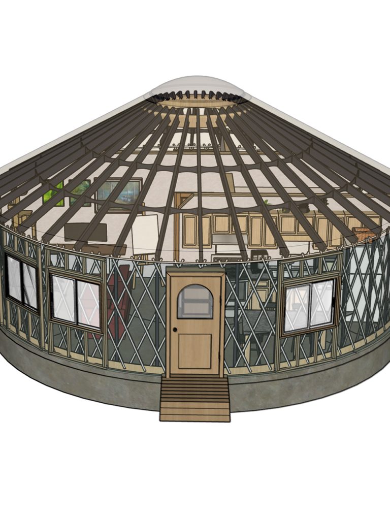 www.HartselHome.com - SM-Yurt-Sage-Green30ft-FPSF-Lattice-View